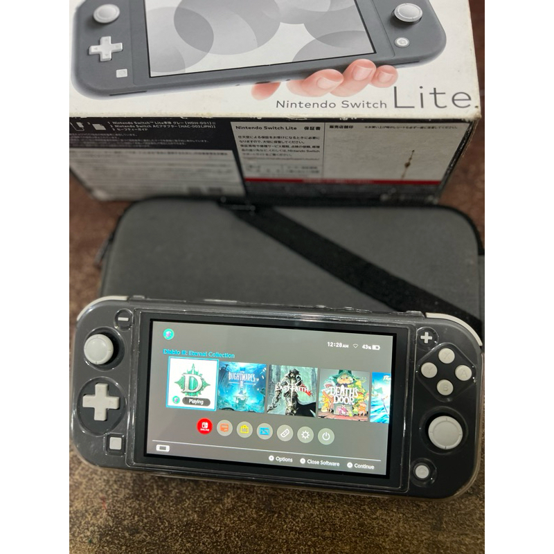 nintendo switch lite second hitam