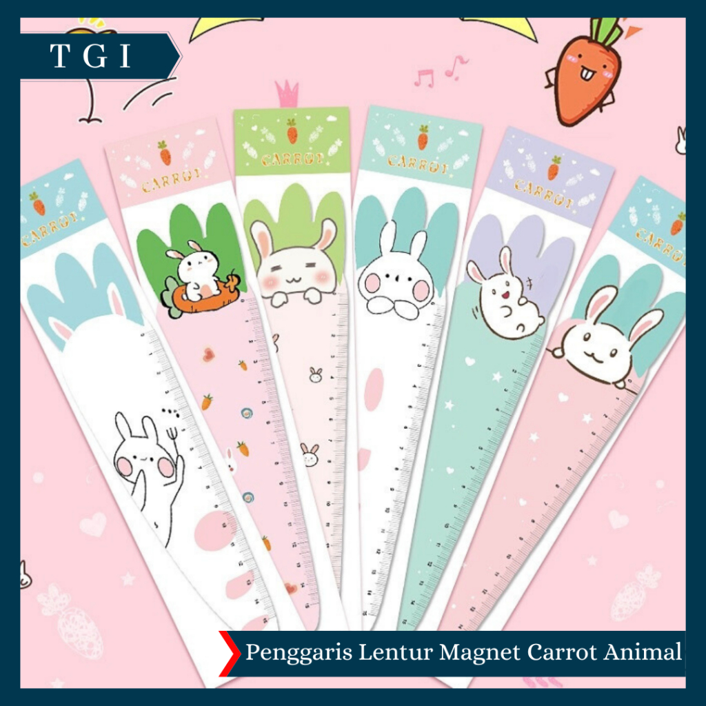 

TGI - PENGGARIS LENTUR SEKOLAH MOTIF UNIK PENGGARIS LENTUR GAMBAR KARAKTER LUCU FLEXIBLE RULER MAGNET CARROT ANIMAL