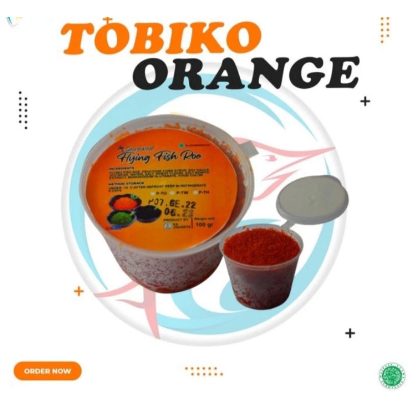 TOBIKO ORANGE 100GR | TELUR IKAN TERBANG ROE 100GR