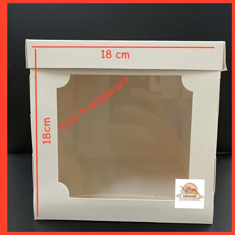 Dus Ivory Mika putih 18x18x18 cm cake box kue tinggi hampers