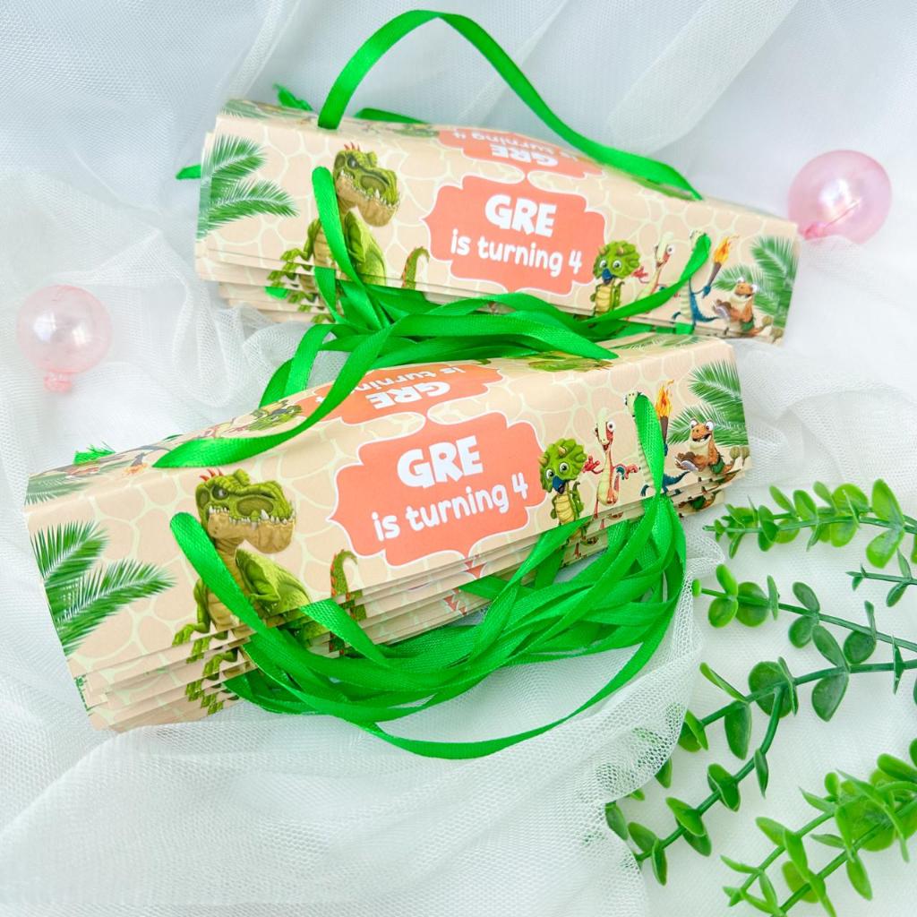 

Giganotosaurus Dino Dinosaurus - Label Kantong Snack Goodie Bag Birthday / Kantong Souvenir Hampers Ulang Tahun