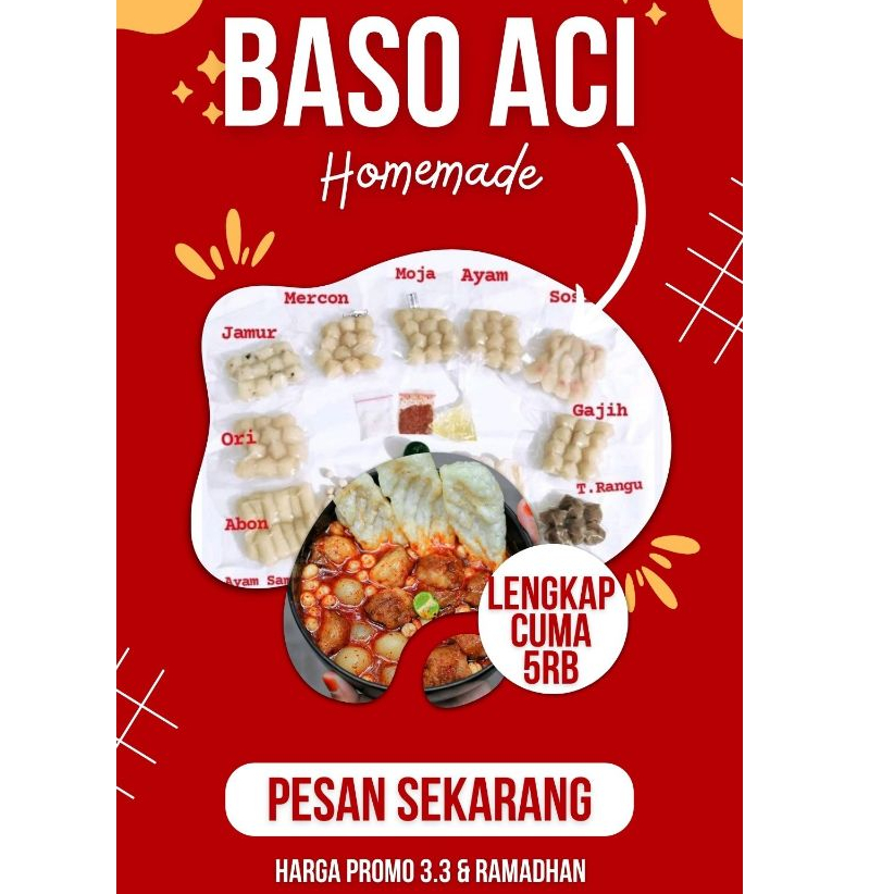 

Baso aci Boci isi12 Ayam Suir garut boci tulang rangu bocirat beranak kriwil mercon tetelan mozarella sajodo maknyoss