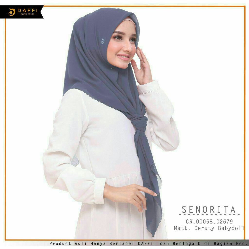 Hijab Daffi Senorita Series hijab segiempat instan berkualitas ORI Daffi