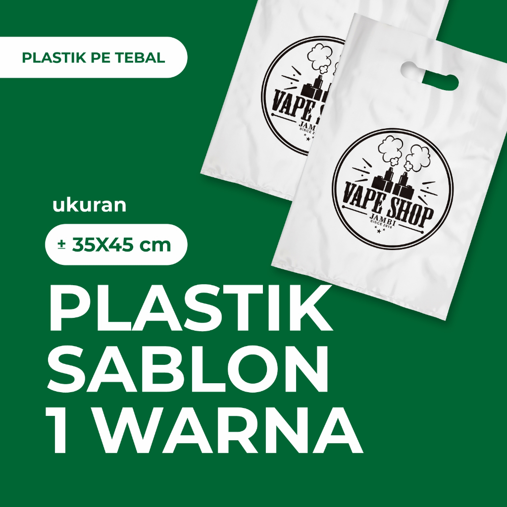 

Sablon Plastik Plong Ukuran 35x45 cm Bahan PE Tebal