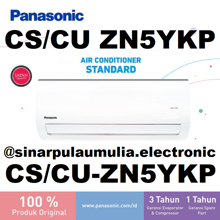 Panasonic AC Standard Split 1/2 PK - CS/CU ZN5YKP / CS CU ZN 5 YKP / 5YKP