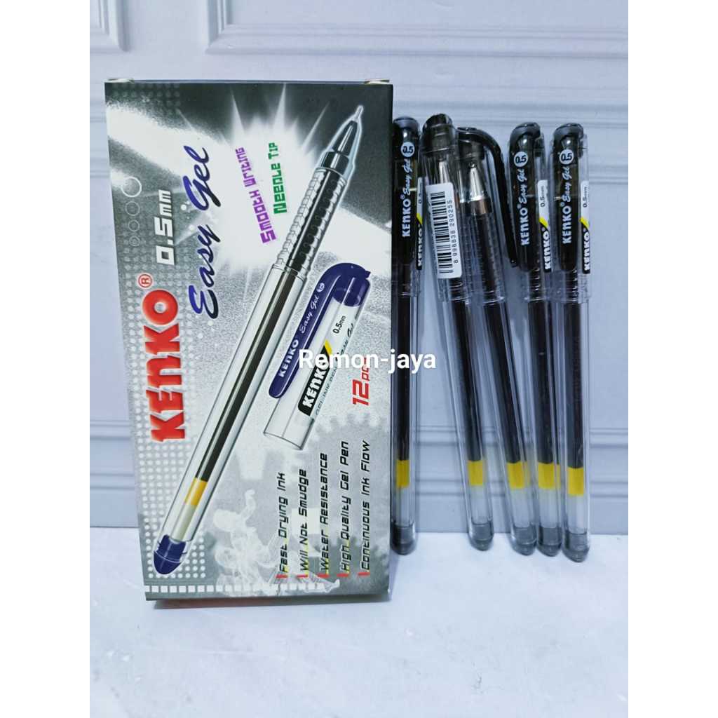 

Pen Gel Kenko Easy Gel 0.5mm/ Pen Gel Cair 0.5mm/ Pen Cair Kenko 0.5mm ISI 12 PCS