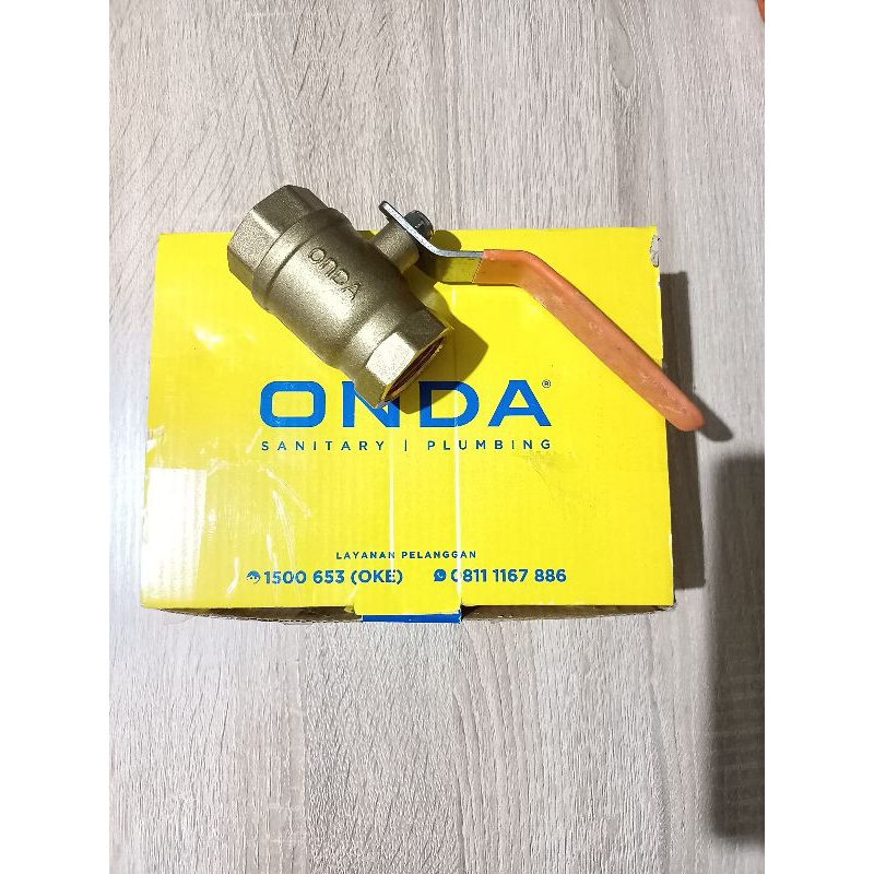 Stop kran air Kuningan Onda 1inch / Ball Valve Kuningan Onda 1"