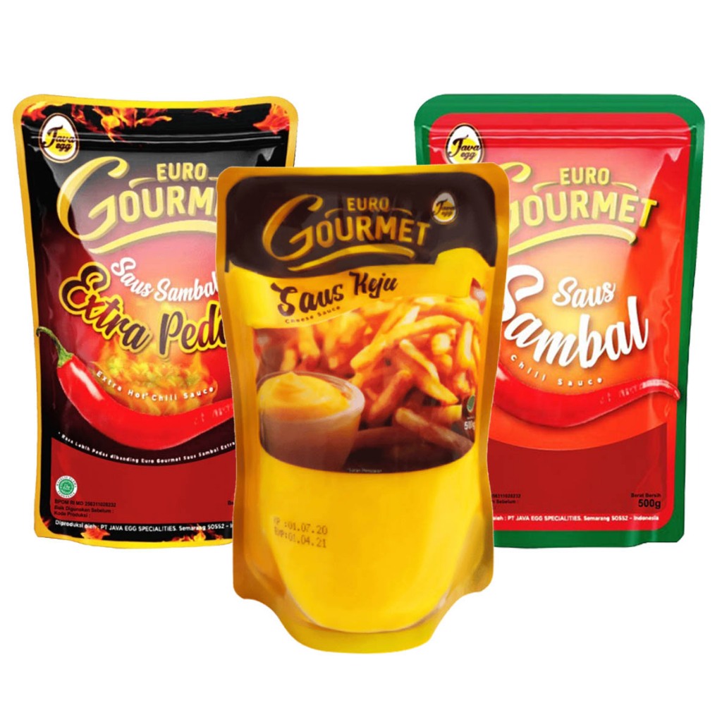 

Saus keju euro gourmet 500g / cheese sauce euro gourmet 500g / euro gourmet saus keju 500g / euro gourmet cheese sauce 500g / euro goutmet saus sambal 500g / euro gourmet extra pedas 500g