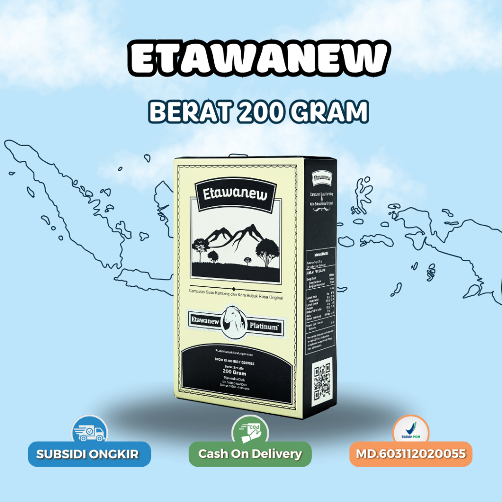 

ETAWANEW PLATINUM - 100 % Ori - Susu Kambing Etawa Tinggi Kalsium - Stabilkan Hipertensi - Mengobati Flek Paru Paru - TBC - Nyeri Tulang Sendi - Tulang Keropos - Asam Lambung Maag Gerd - Kolesterol