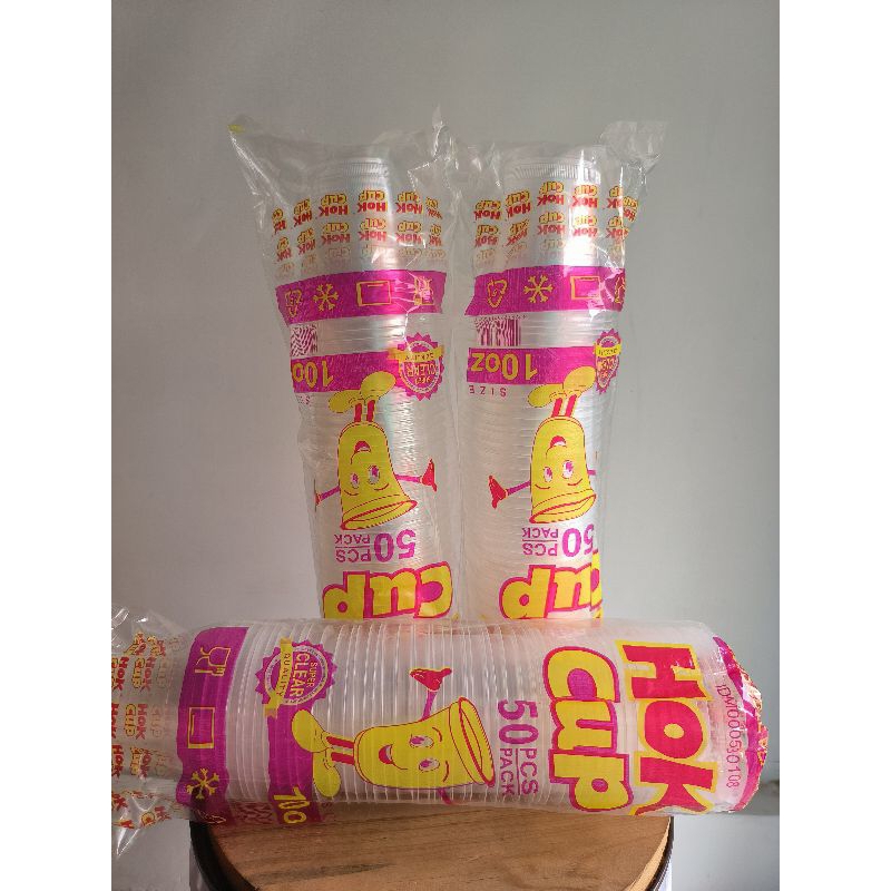 Gelas Plastik HOK Cup / Gelas Pop Ice / Es Teh Jumbo 10oz/12oz/14oz/16oz Tebal Murah / gelas teh poc