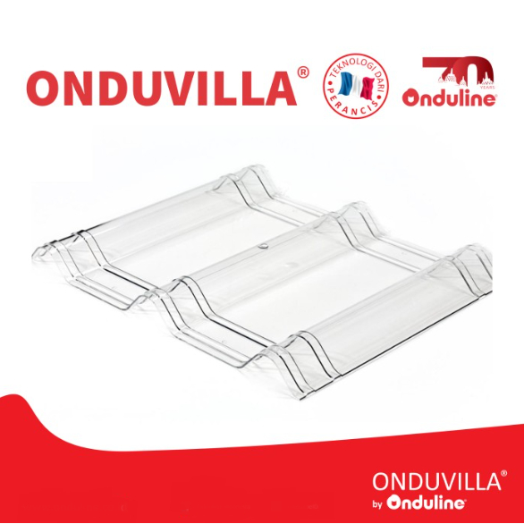GENTENG TRANSPARAN ANTI UV | ATAP ONDUVILLA CLEAR TILE
