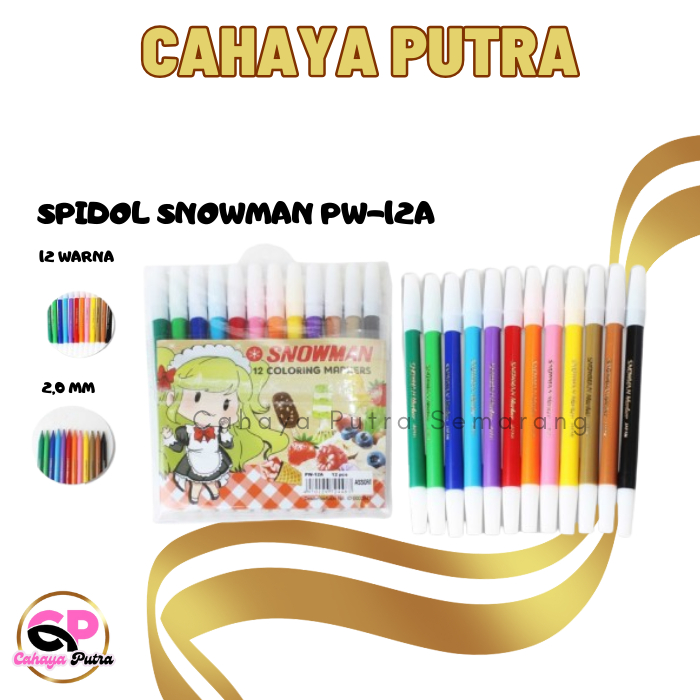 

SPIDOL SET SNOWMAN 12 WARNA