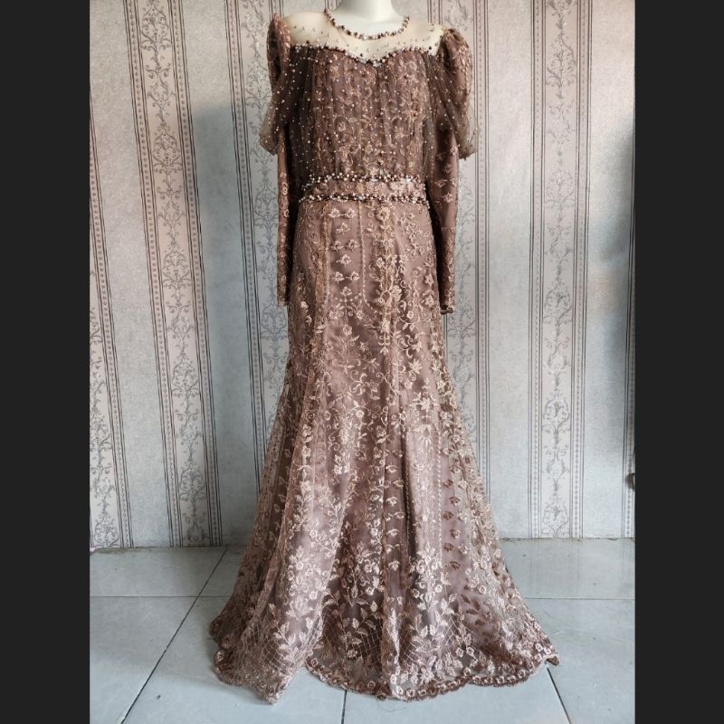 Dress duyung tile bordir mermaid / gaun pesta singer penyanyi murah