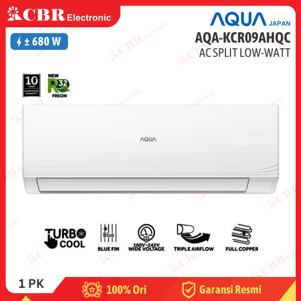 AC Split AQUA Low Watt 1PK AQA-KCR09AHQC (R32)