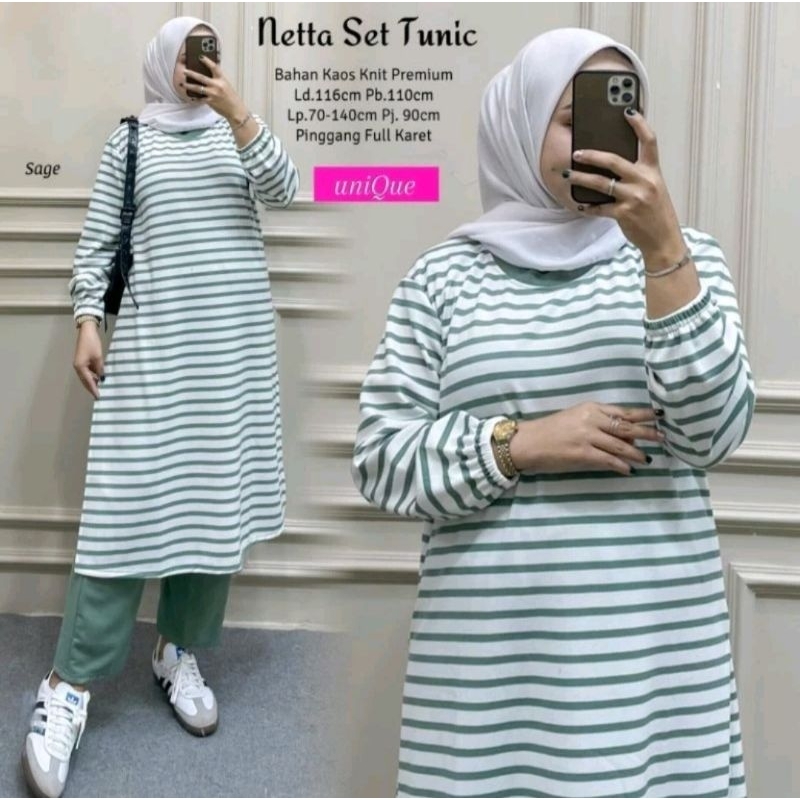 Setelan wanita muslim Neta set tunik