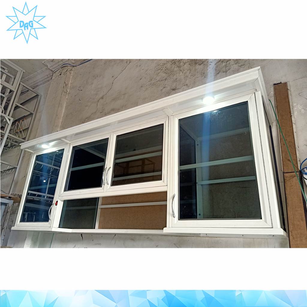 Promo kitchen set Atas murah alumunium/kitchen set alumunium minimalis modern full kaca custom