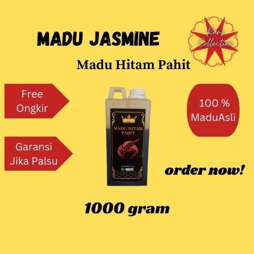 

Madu Hitam Pahit Asli Murni Madu Jasmine Berat 1 Kg Label
