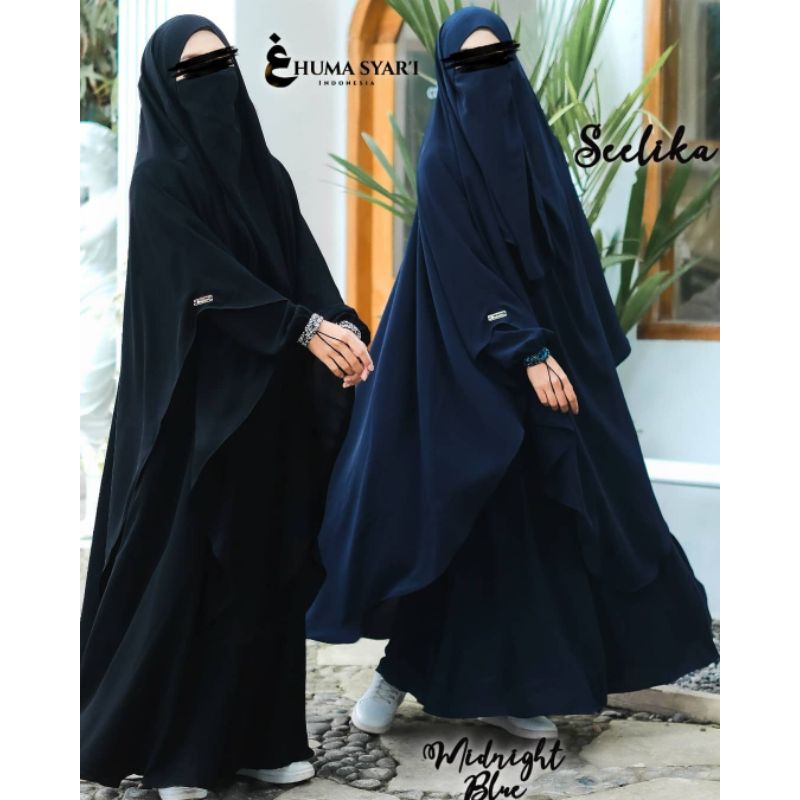 Preloved SEELIKA DRESS BY GHUMA SYAR'I (Belum pernah dipakai hanya copot label)