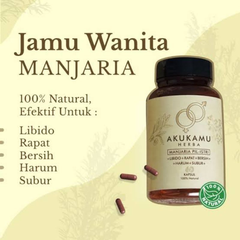 Akukamu Manjaria Jamu Wanita  Obat herbal meningkatkan stamina+ meningkatkan kesuburan isi 30 Capsul