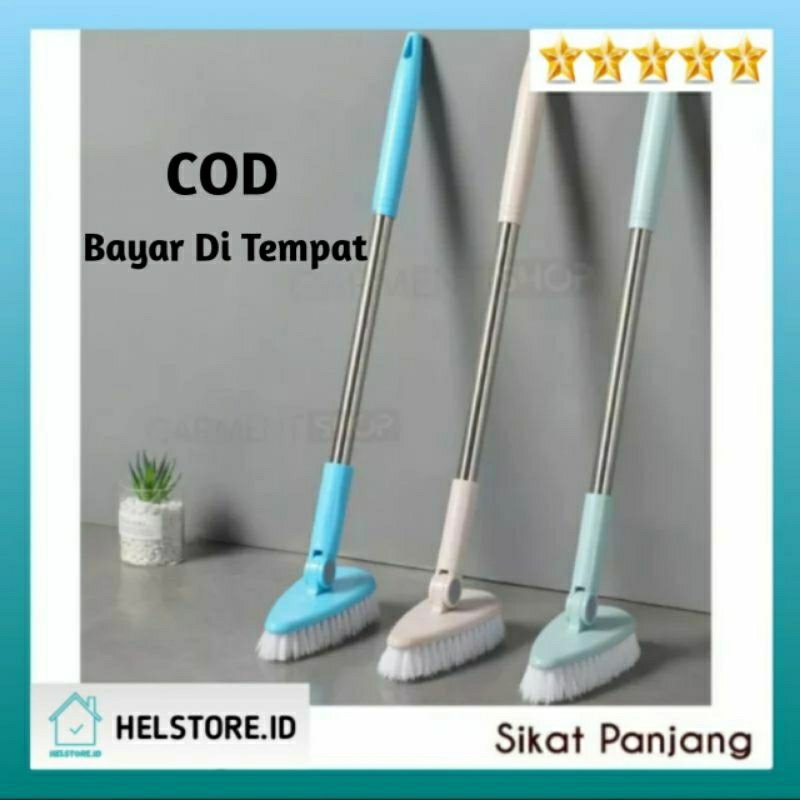 SIKAT LANTAI KAMAR MANDI PORTABLE GAGANG PANJANG / Alat Pembersih Sudut Lantai Dinding Kamar Mandi