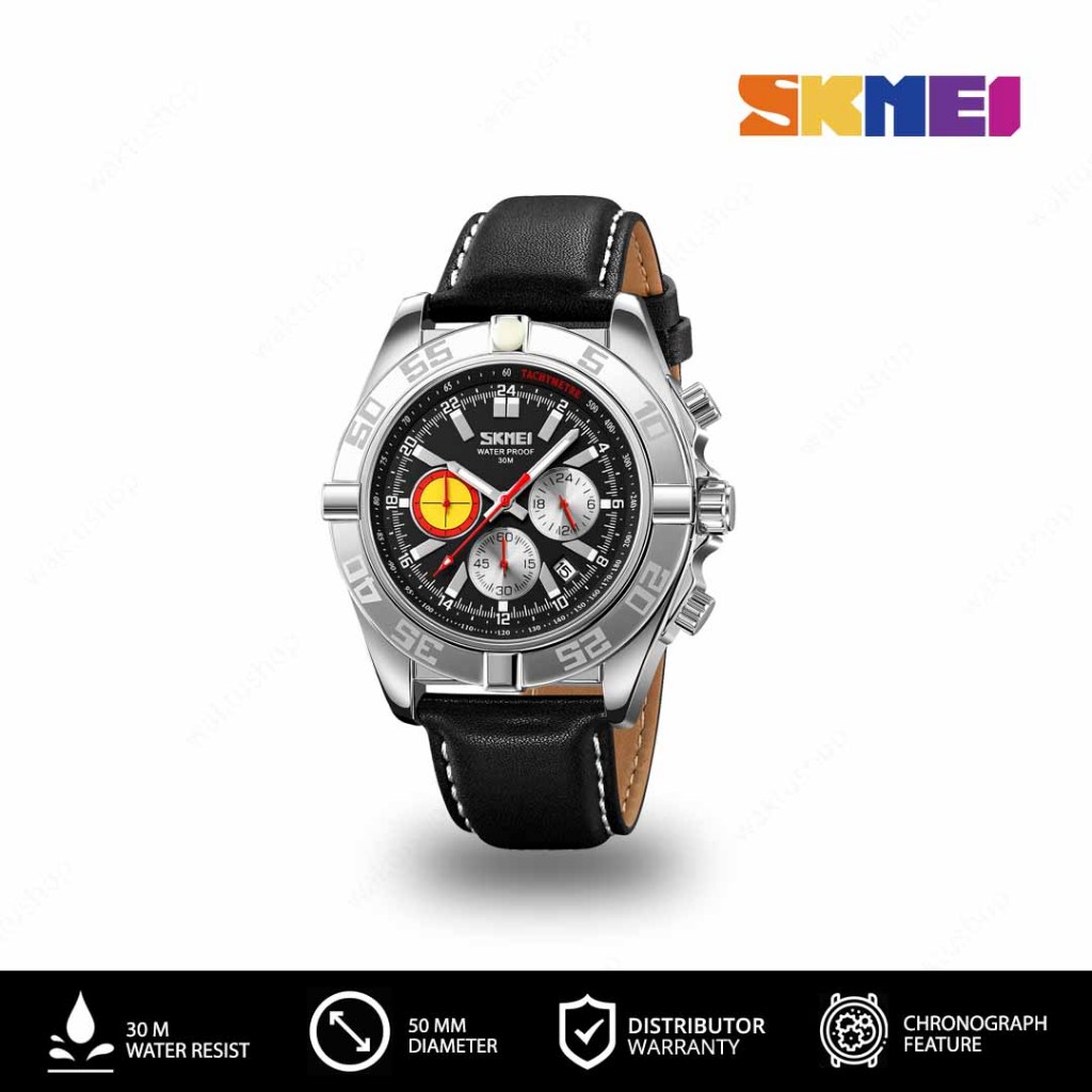 SKMEI 9322 Original Jam Tangan Pria Analog Kulit  Leather Tahan Air