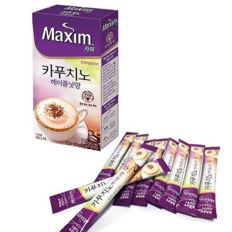 

Maxim Cafe Coffee Hazelnut /Kopi Instan Korea 13gr@10sachet