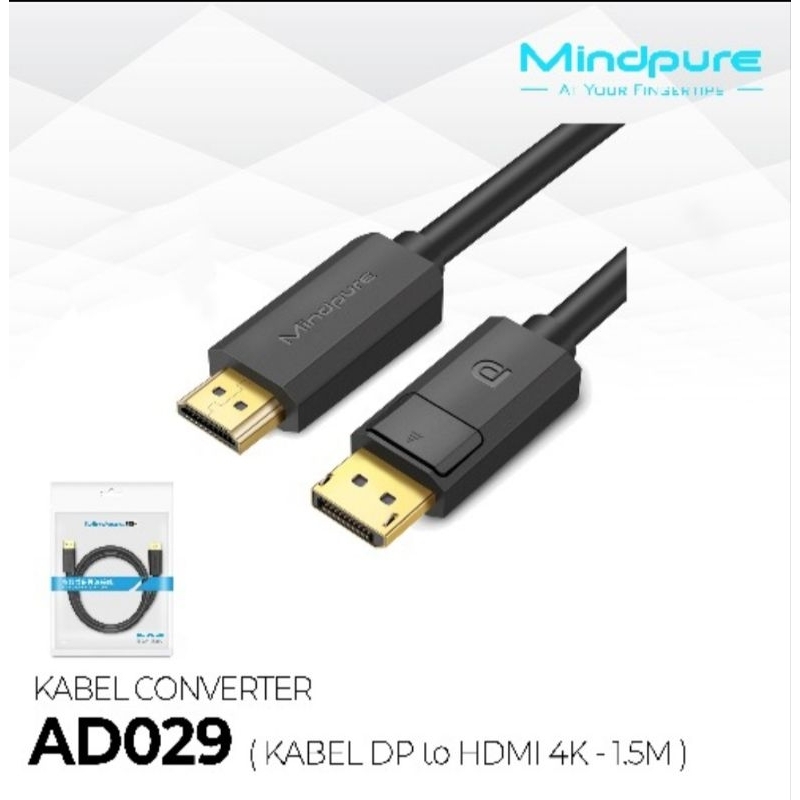 KABEL DISPLAY PORT TO HDMI 4K dp to hdmi