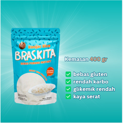 

Beras sehat Konjac Porang Braskita 400gr
