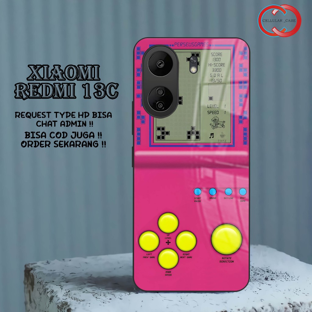 Casing XIAOMI REDMI 13C TERBARU | Case HP Kilau Efek Kaca |DT12| Kesing HP Premium Softcase Hardcase