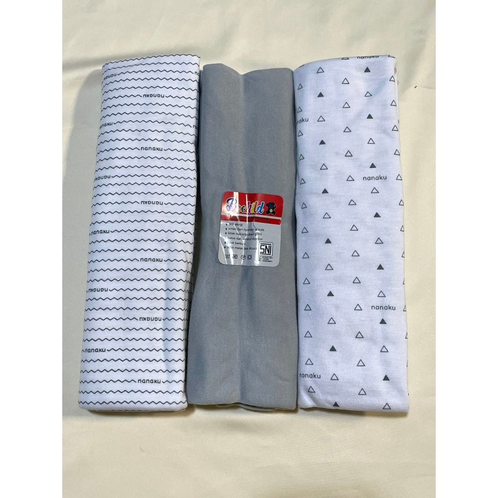 3pcs Bedong Bayi Polos Motif Premium Katun / Swaddle Baby Newborn / Bedong Bayi Jumbo SNI