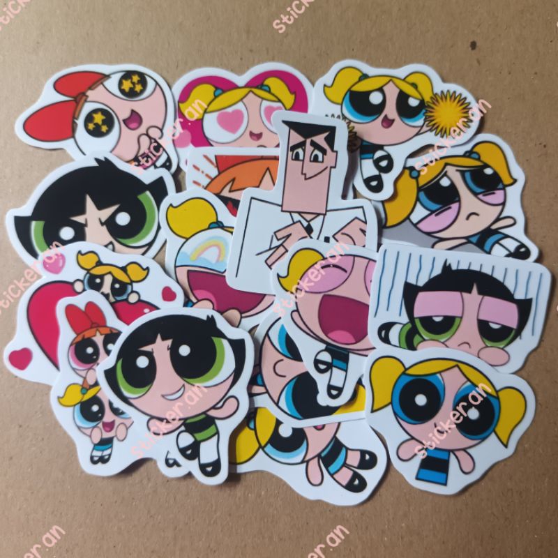 

Stiker Power Puff Girl 16 pcs for Planner/ Scrapbook/ BuJo/ Journal/ DIY
