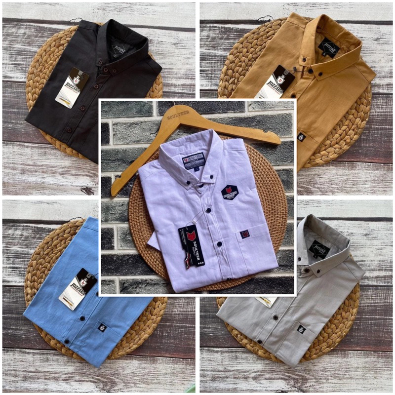 KEMEJA POLOS PREMIUM LENGAN PENDEK BAHAN CATTON CIGGARET KAHATEX