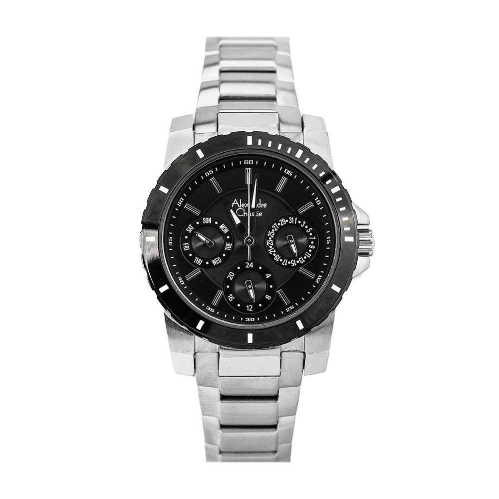 Alexandre Christie AC 6141 SIlver Black Ladies Original