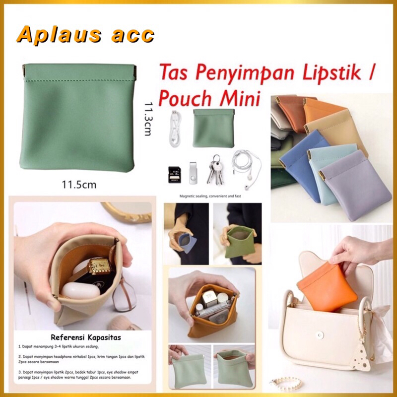 Tas Penyimpanan Lipstick Kosmetik Mini Pouch Tas Mini Portable Serbaguna