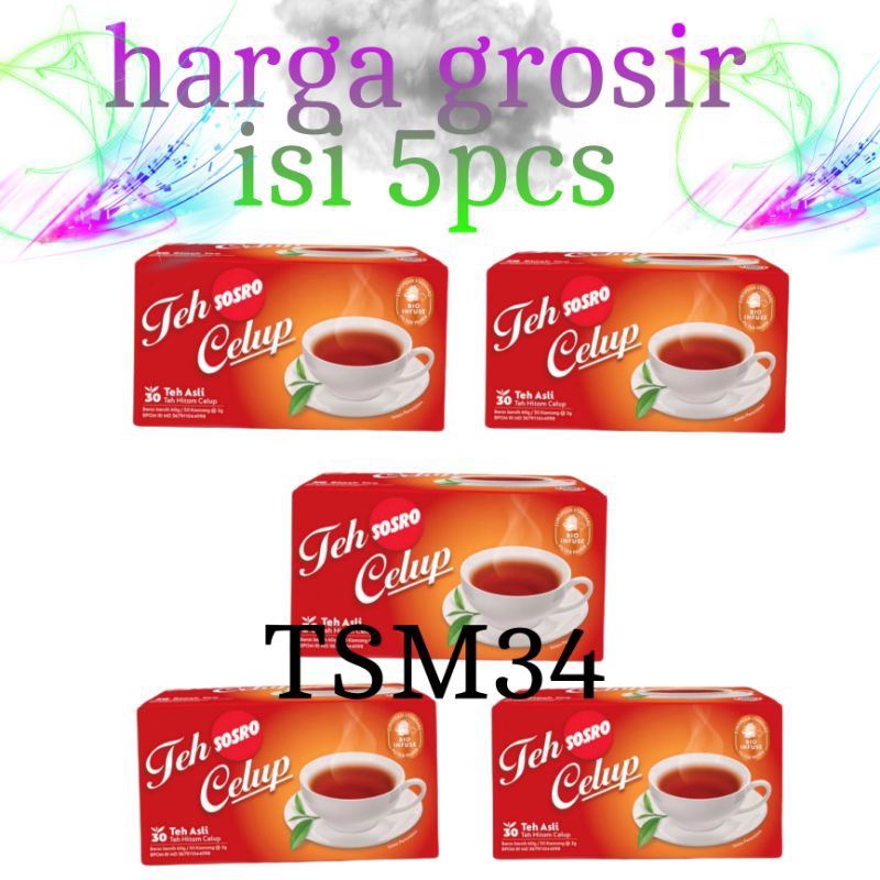 

( isi5pak ) Teh celup Sosro / harga grosir teh celup Sosro isi 5pak