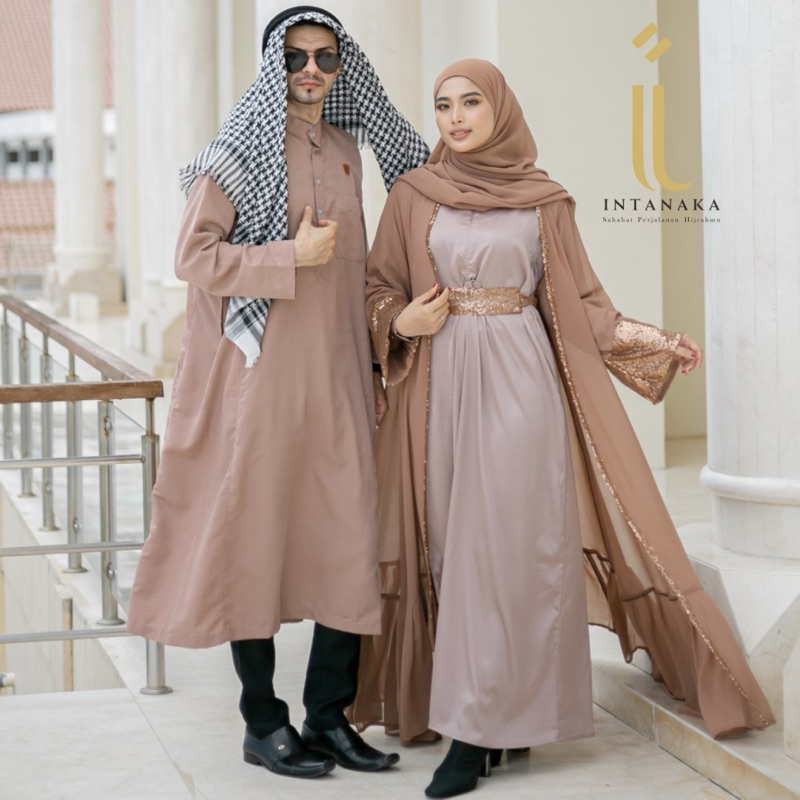 Abaya hitam Intanaka Sherin Abaya Maze Jubah koko gamis couple sarimbit lebaran umrah intanaka kurta
