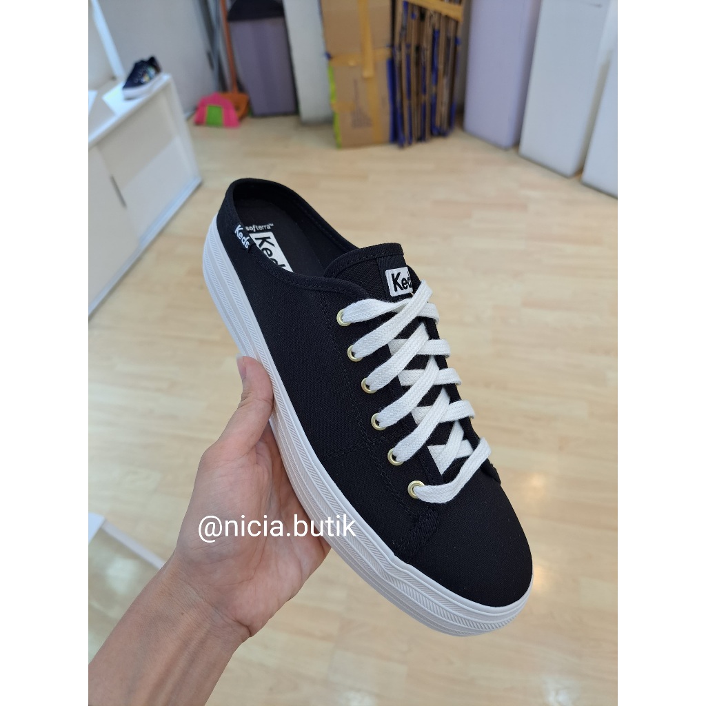 sepatu keds triple kick mule canvas