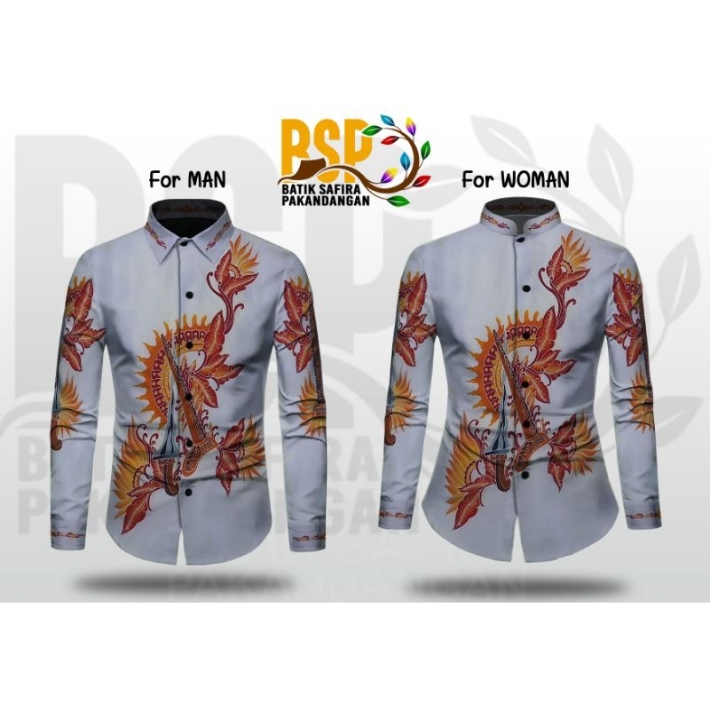 KAIN BATIK TULIS MOTIF KERIS WARNA DASAR PUTIH