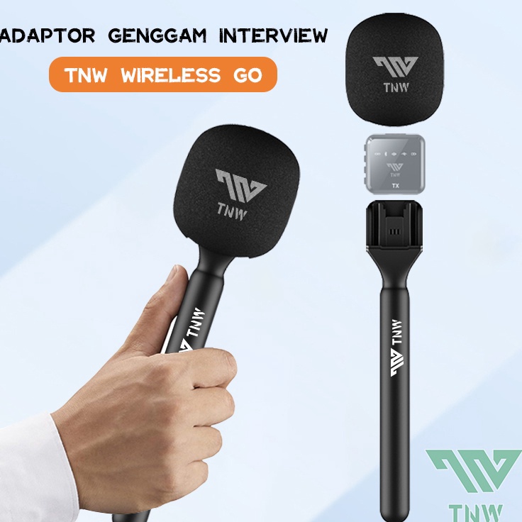 TNW Microphone Interview Handle Interview GO Handheld Adapter untuk TNW Wireless Microphone N8N9N11 r Kualitas Premium