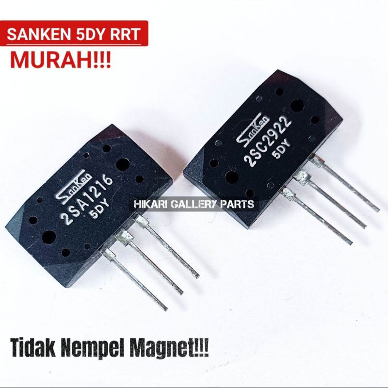 TR Final SANKEN 5DY A1216 C2922 RRT MURAH / Transistor Sanken 2SA1216 2SC2922 5dy RRT Murah kaki tid