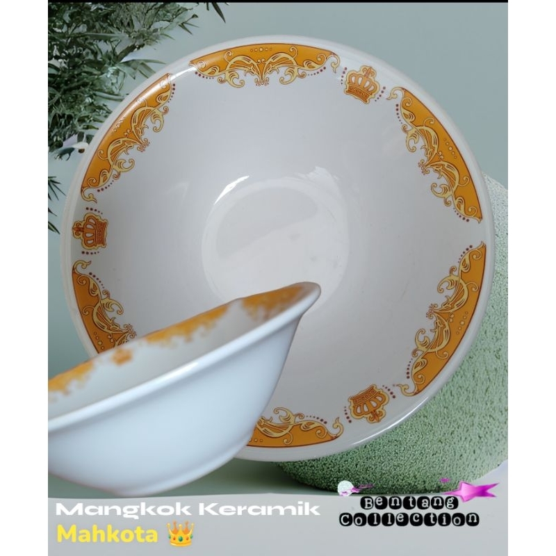 Mangkuk Keramik, Mangkuk Mahkota (Omega), 2 Pcs