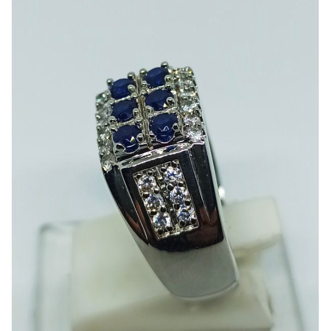 Hot CINCIN  EMBAN  RING BATU BLUE DIAMOND