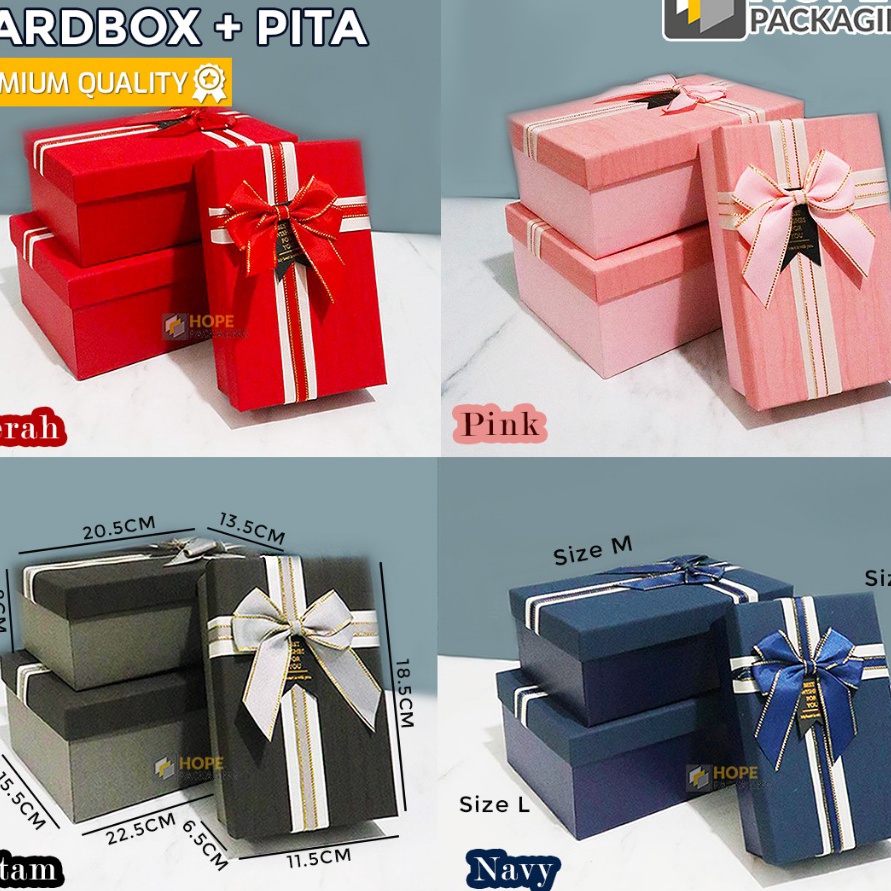 

berkualitas Kotak Souvenir Hardbox Pita Premium Gift Box Kotak Kado Hadiah Packaging Hadiah Hampers Box
