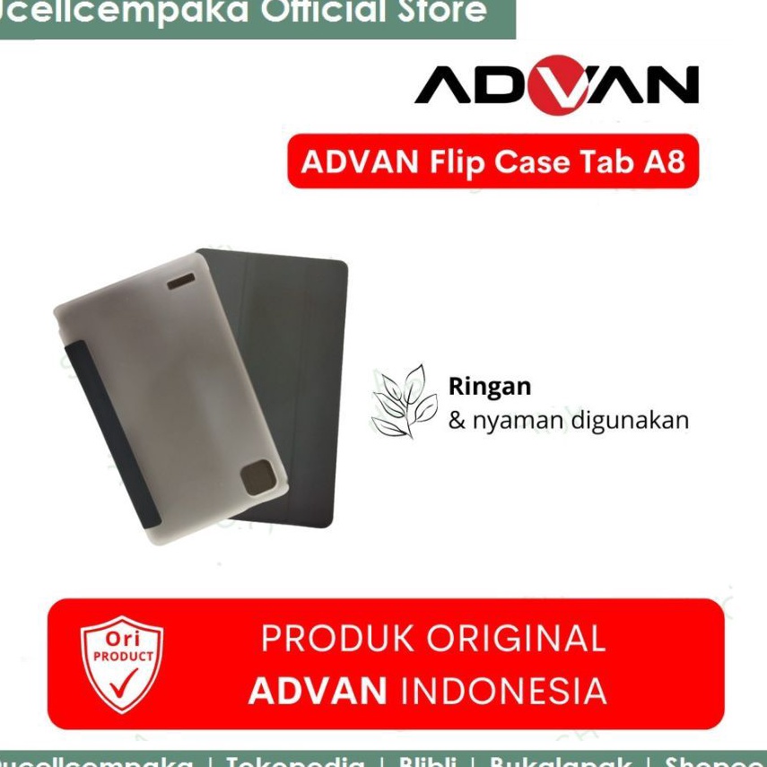 Ready Stock Jan Advan Case Xtab  Tab A8  Flip Case Tab A8  Xtab Flip cover Jelly Case Original