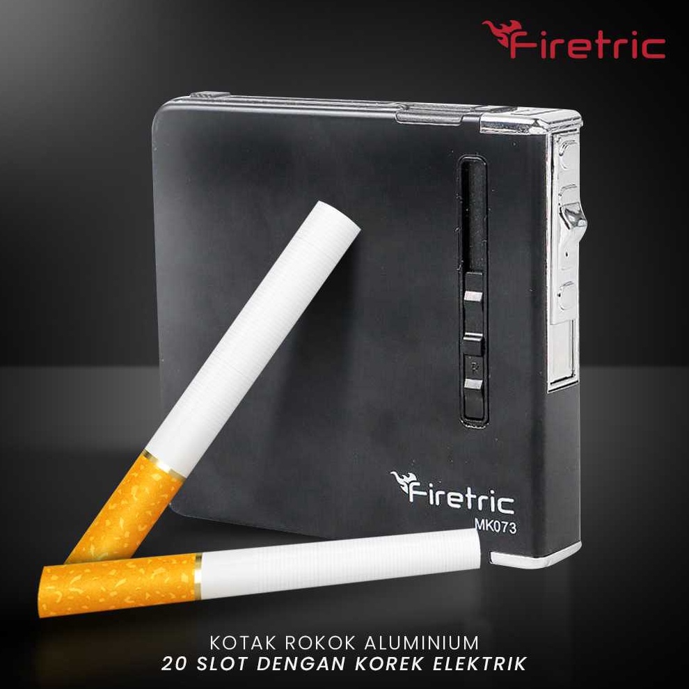 TERMURAH Firetric Kotak Rokok Cigarette Case 2 Slot dengan Korek Elektrik  MK73Firetric Kotak Rokok 