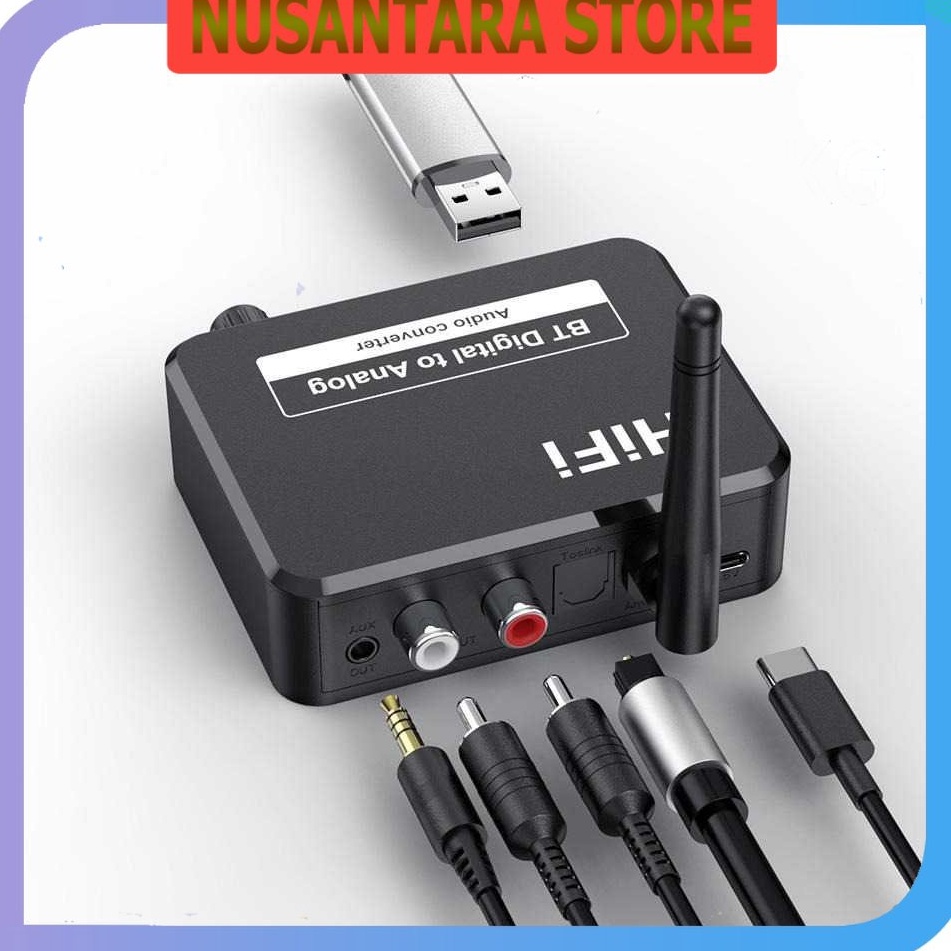 Murah NUSANTARA STORE  VAORLO DAC Audio Bluetooth 51 Receiver HiFi Digital to Analog  BLSB35 l Produ