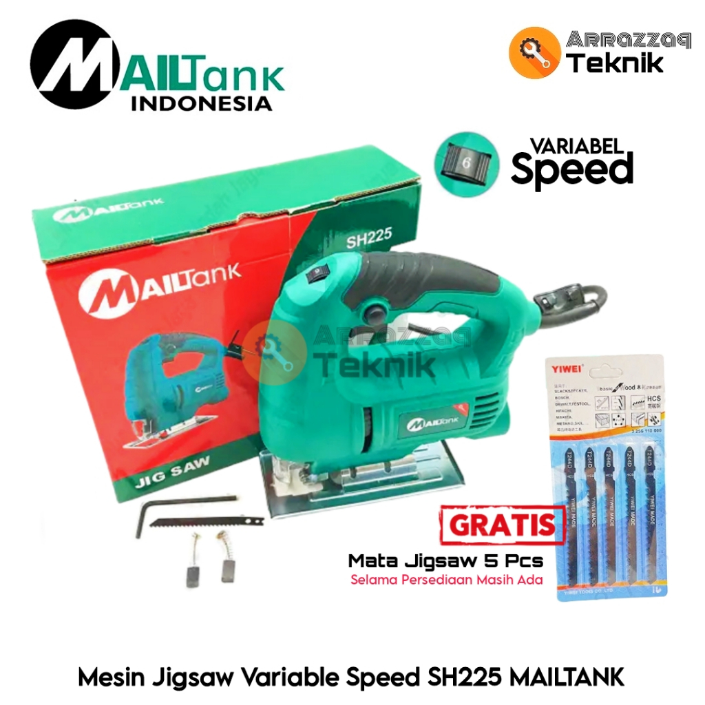 Mesin Jigsaw Mailtank Potong Gergaji Kayu Jig Saw Variable Speed SH225