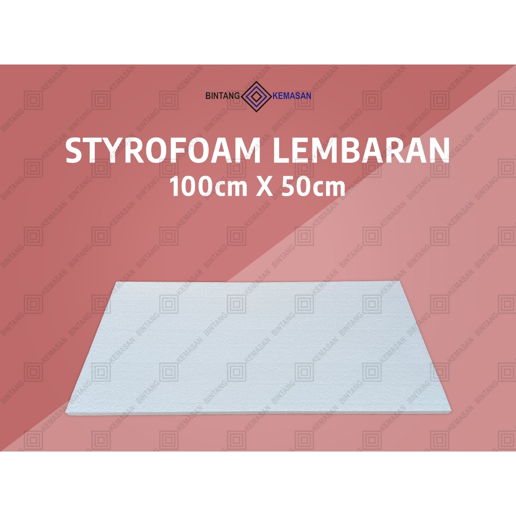 Styrofoam 100 x 50 x 1cm Lembaran Packing Lembaran Dekorasi Papan Styrofoam Sterofoam Lembaran