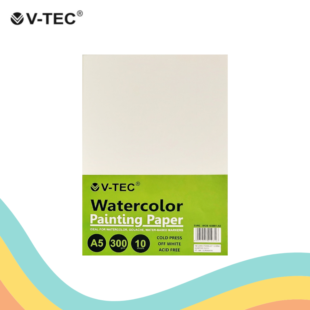 

WATER COLOR PAPER A5 V-TEC WCB-103001 (1 PACK)