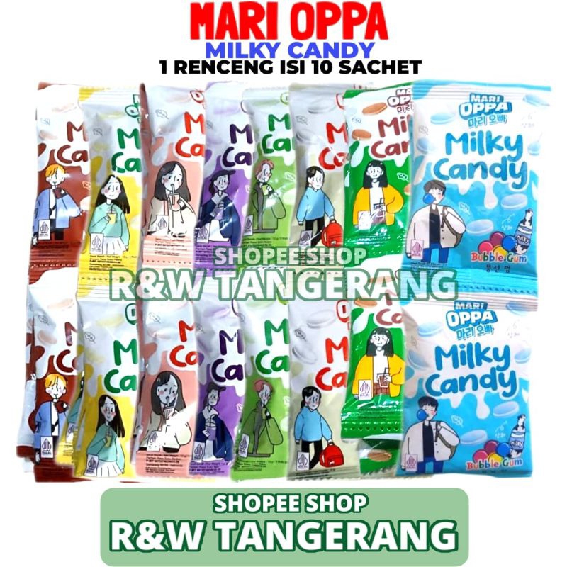 

Milky Candy Mari Oppa 1 Renceng Isi 10 Sachet